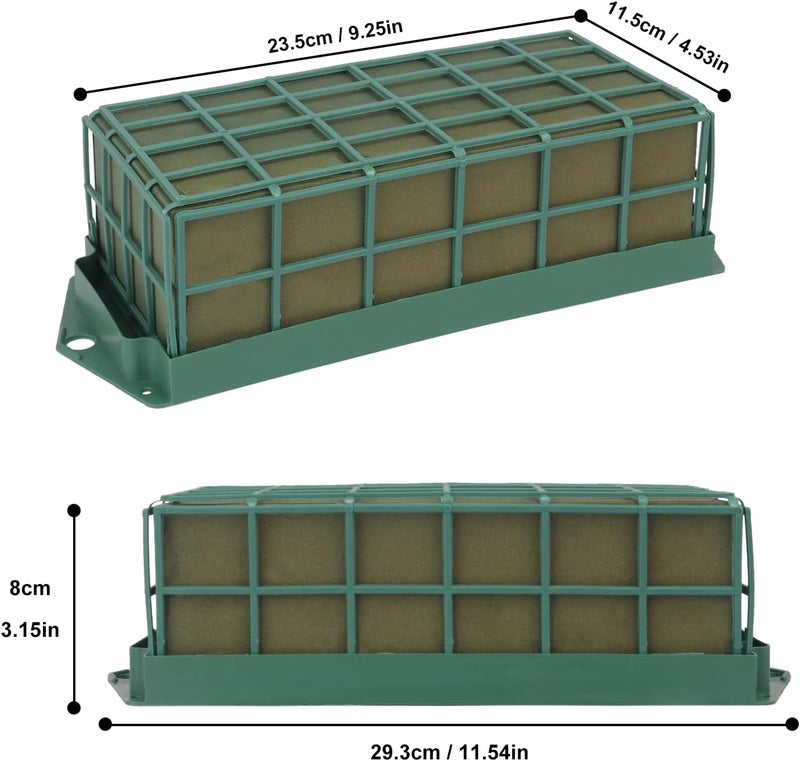 IHDYPPEW 6 Pack Floral Foam Cage, Premium Floral Cage Foam Box for Fresh and Artificial Flowers – Perfect for Wedding, Home and Garden Decorations(11.8 x 4.7 x 3.15 inch) - Image 2